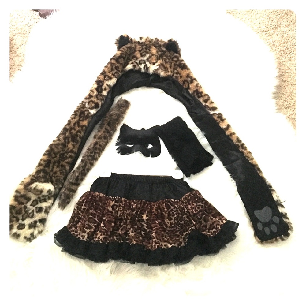 🤎🖤Women's Cat 🐈‍⬛ Halloween Costume with Leopard 🐆 Tutu